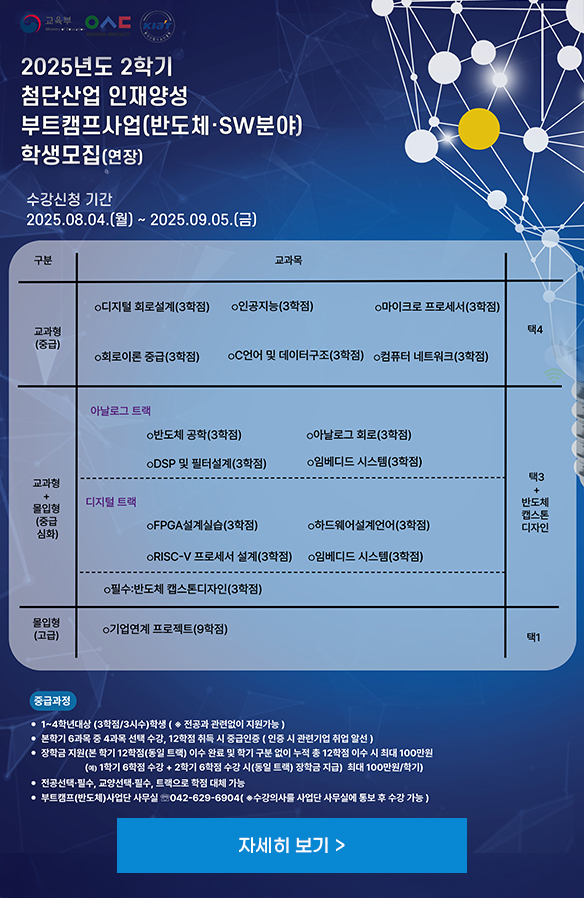 부트캠프(반도체)사업단 부트캠프사업(반도체SW분야)모집 안내